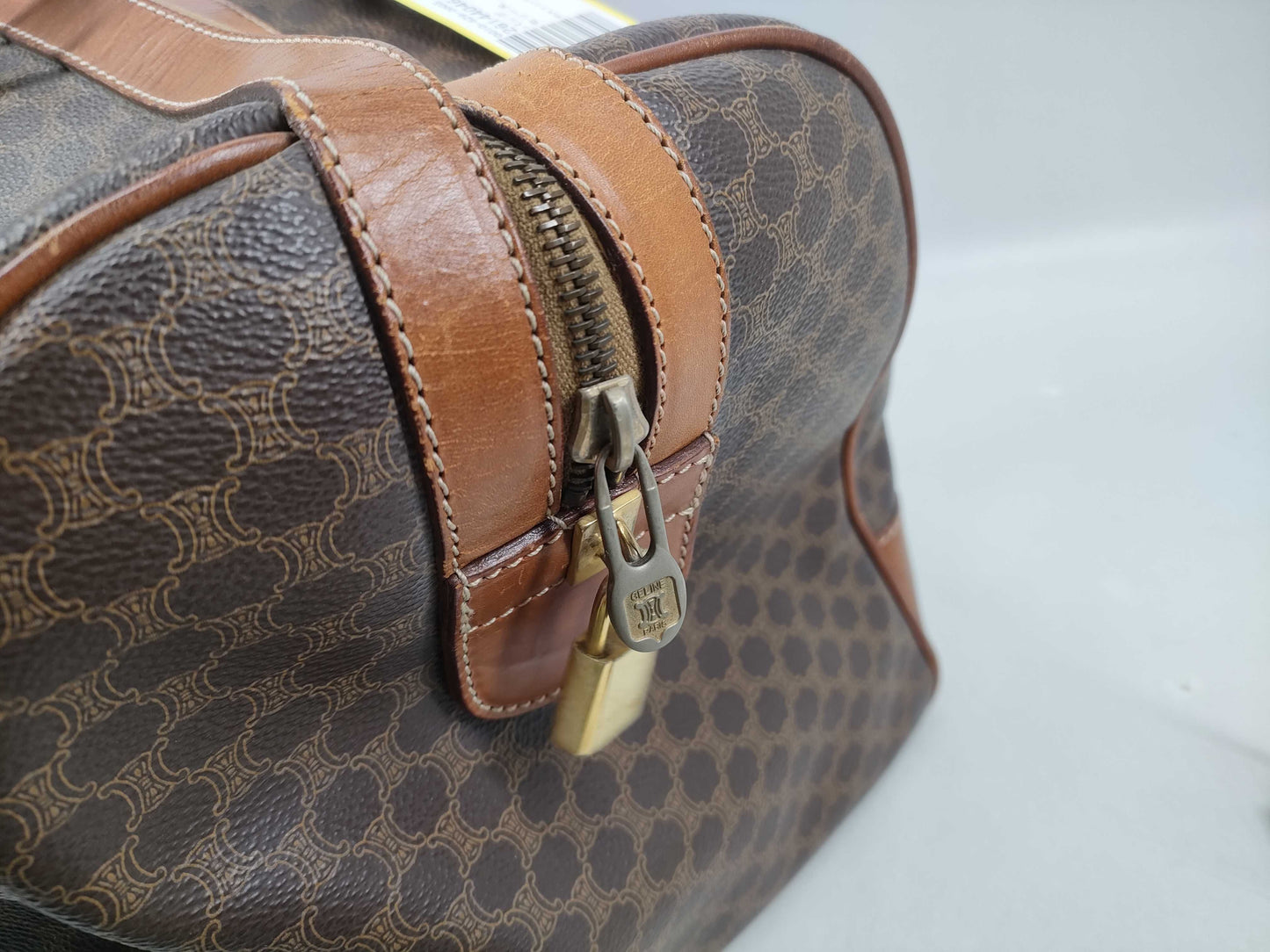 CELINE Boston Bag Macadam Pattern Boston Bag