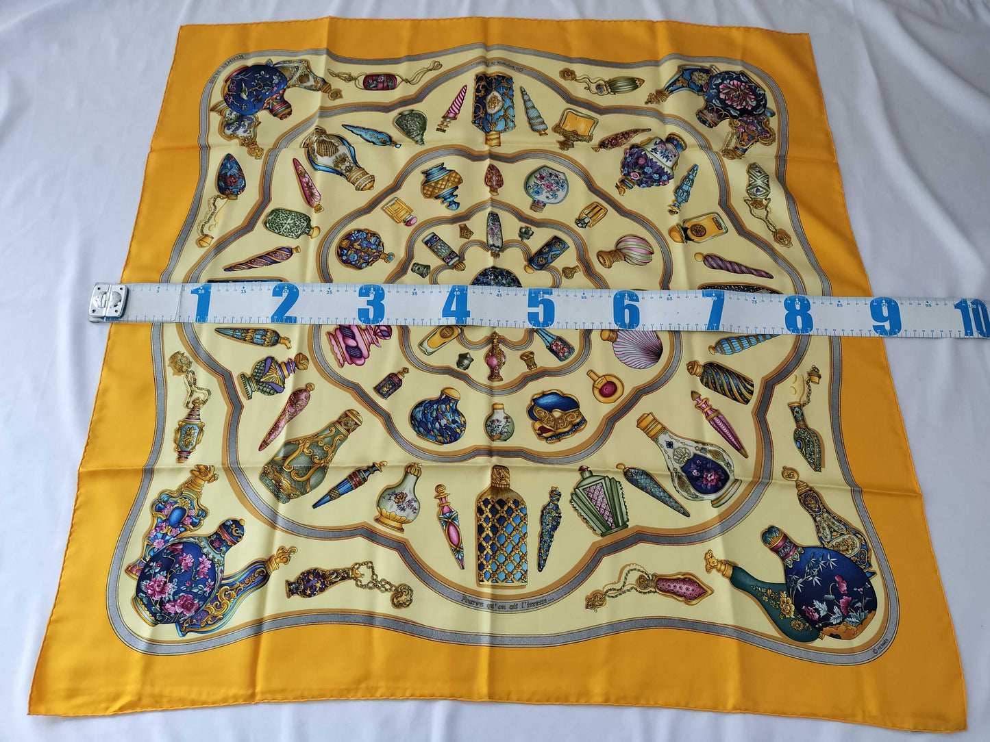 HERMES Carre Perfume Bottle Scarf