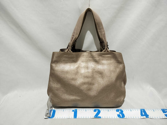 Salvatore Ferragamo Vara Ribbon Tote AU-21 B665 Champagne Gold Handbag