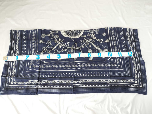 HERMES Carre Lecle Bandana Carre Jean 140 Scarf Scarf