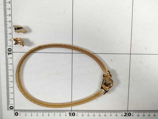 Dior Gold Necklace/Earring Set Accessories Collection Accessories Collection