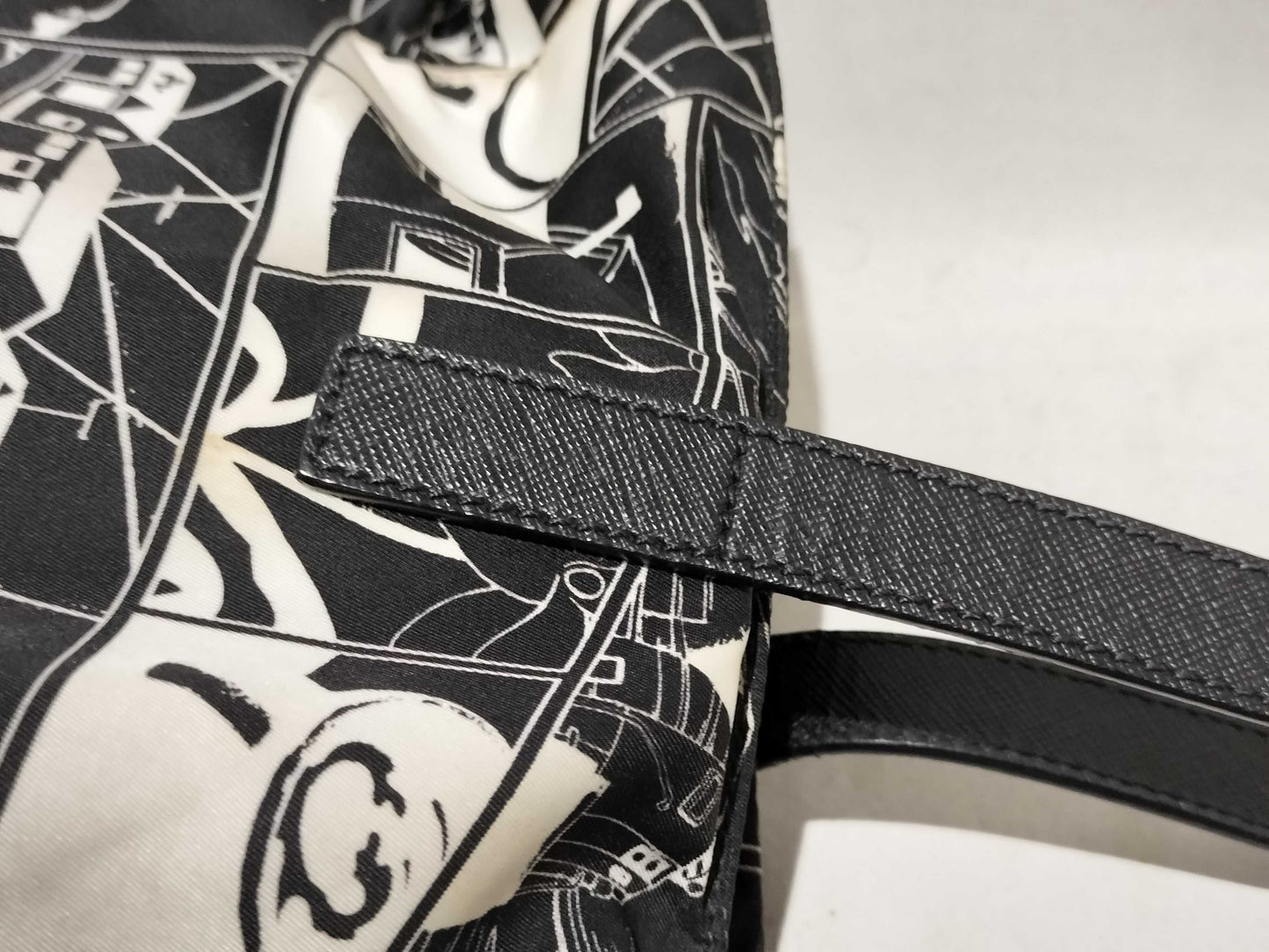 PRADA Nylon COMICS/Deteriorated Tote Bag