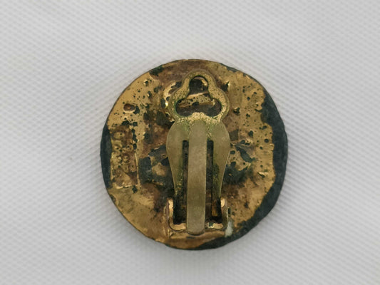 CHANEL Coco Button Gold-Colored Earring