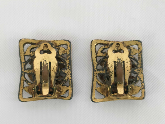 CHANEL 95A Coco Square Vintage Earrings