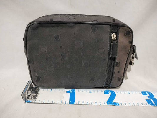 Salvatore Ferragamo Gancini Canvas Pouch Bag