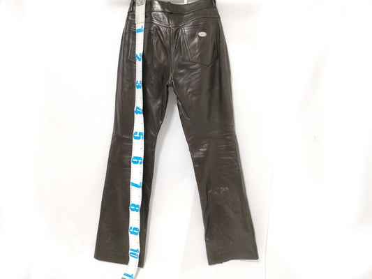 CELINE Leather Pants with Metal Plates and Mildew