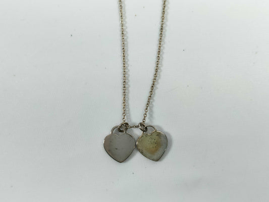 Tiffany & Co. Return to Double Heart Pink SV925 2.7g Necklace