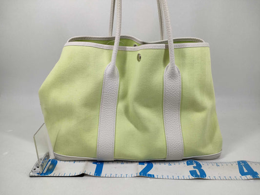 HERMES Garden Party Toile Officier Tote Bag