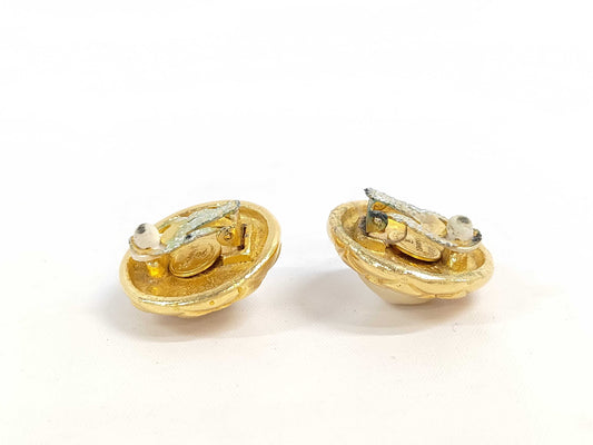 CHANEL F Pearl Earrings