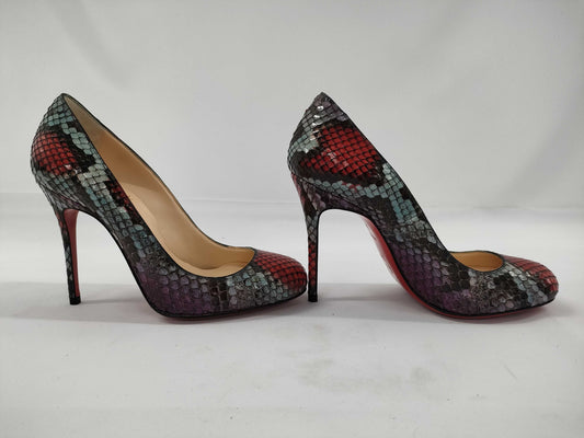 Christian Louboutin Python Heel Pumps