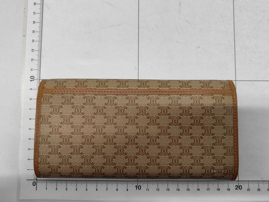 CELINE Macadam PVC Long Wallet M07 Brown Wallet
