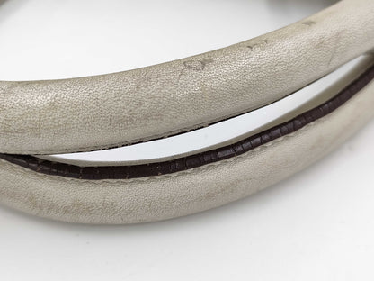 LOEWE Amazona 36 Anagram Suede Handbag with Padlock, Two Keys, and Crochet Detail