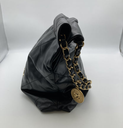CHANEL 22 Black W35 Serial LEJ7CHGE Shoulder Bag