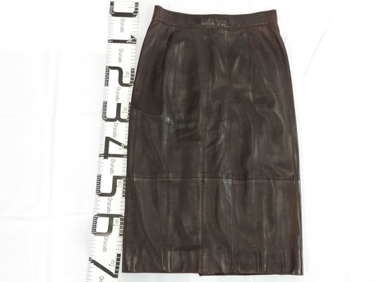 CHANEL Lamb Leather Skirt