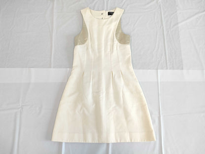 CHANEL Dress P40821W04662 #36 Cream x Gold