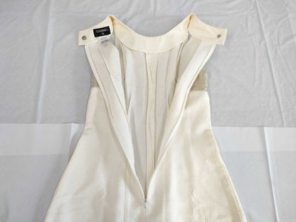 CHANEL Dress P40821W04662 #36 Cream x Gold
