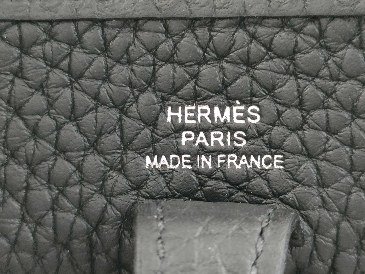 HERMES Evelyn TPM Taurillon Clemence Black W-stamped Shoulder Bag