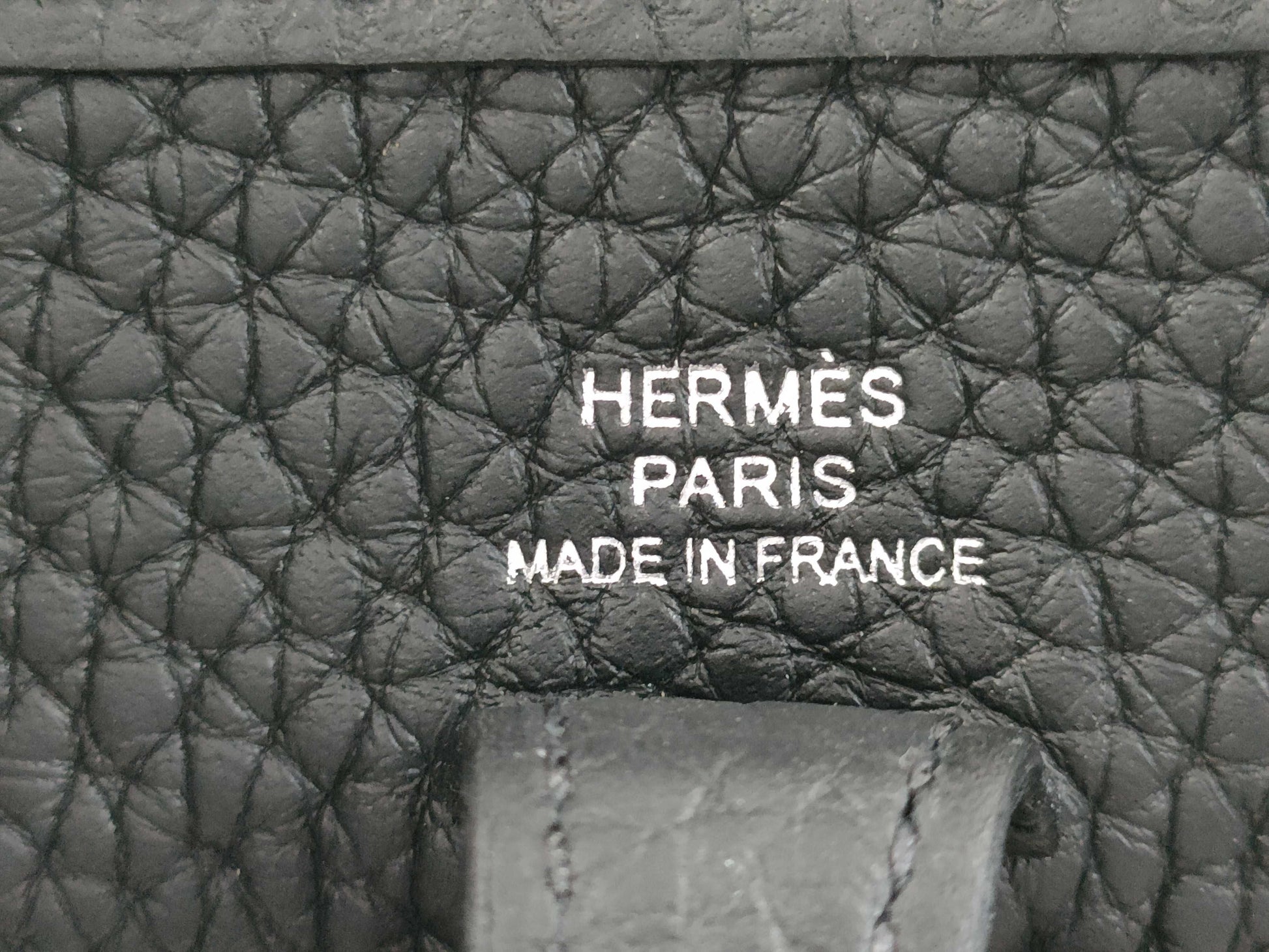 HERMES Evelyn TPM Taurillon Clemence Black W-stamped Shoulder Bag