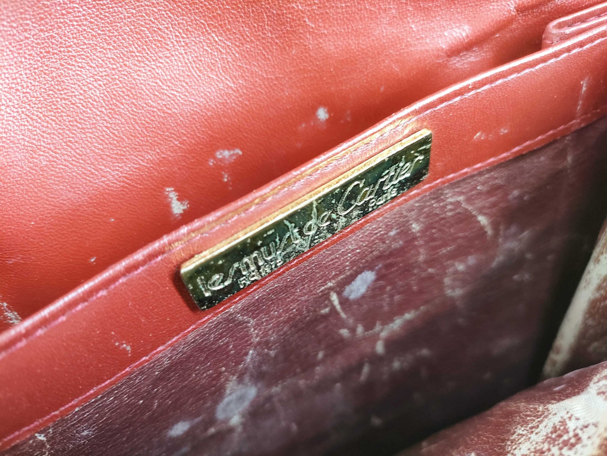 Cartier Must Line Leather Shoulder Bag Bordeaux