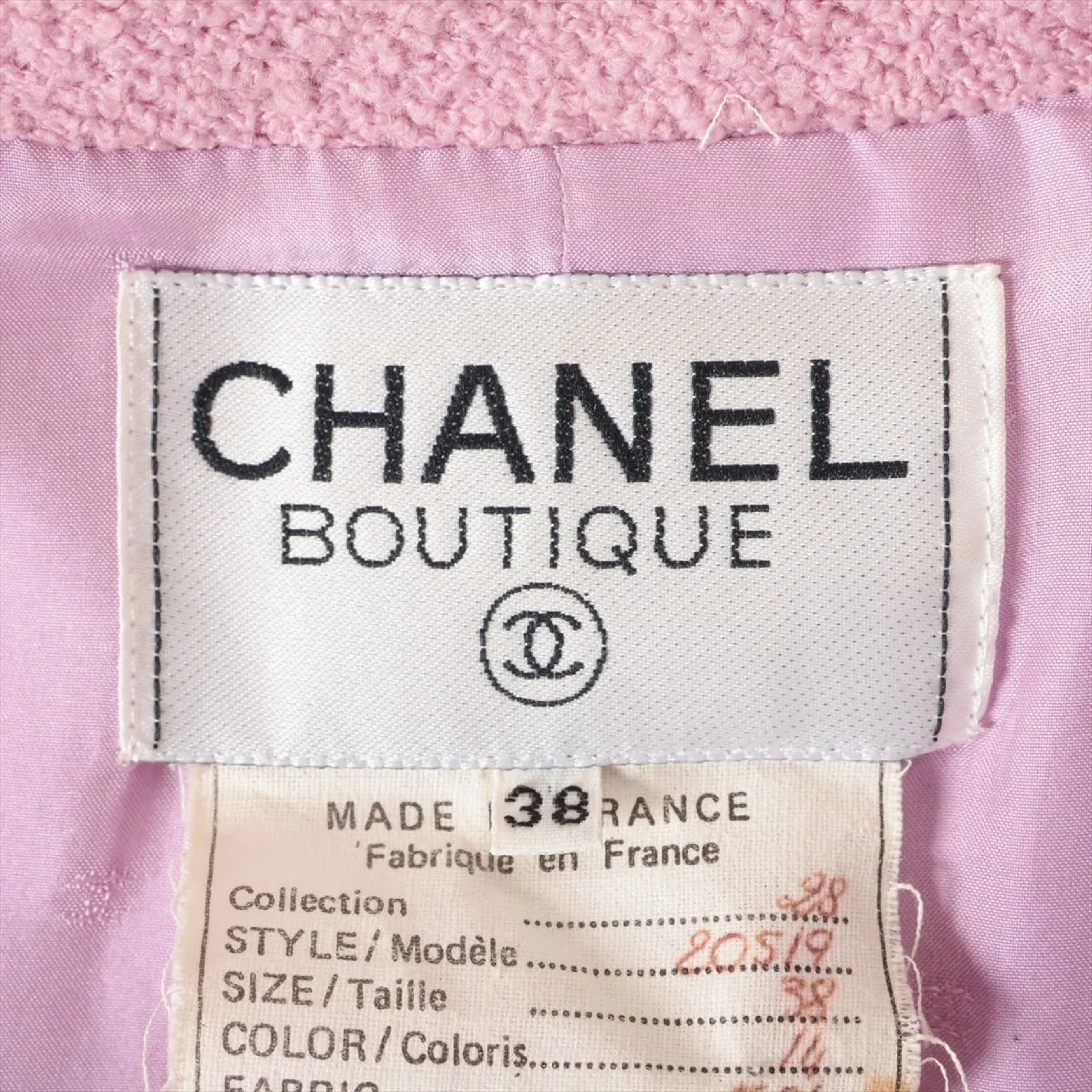 CHANEL Coco Button Wool Set, Size 38, Other Apparel