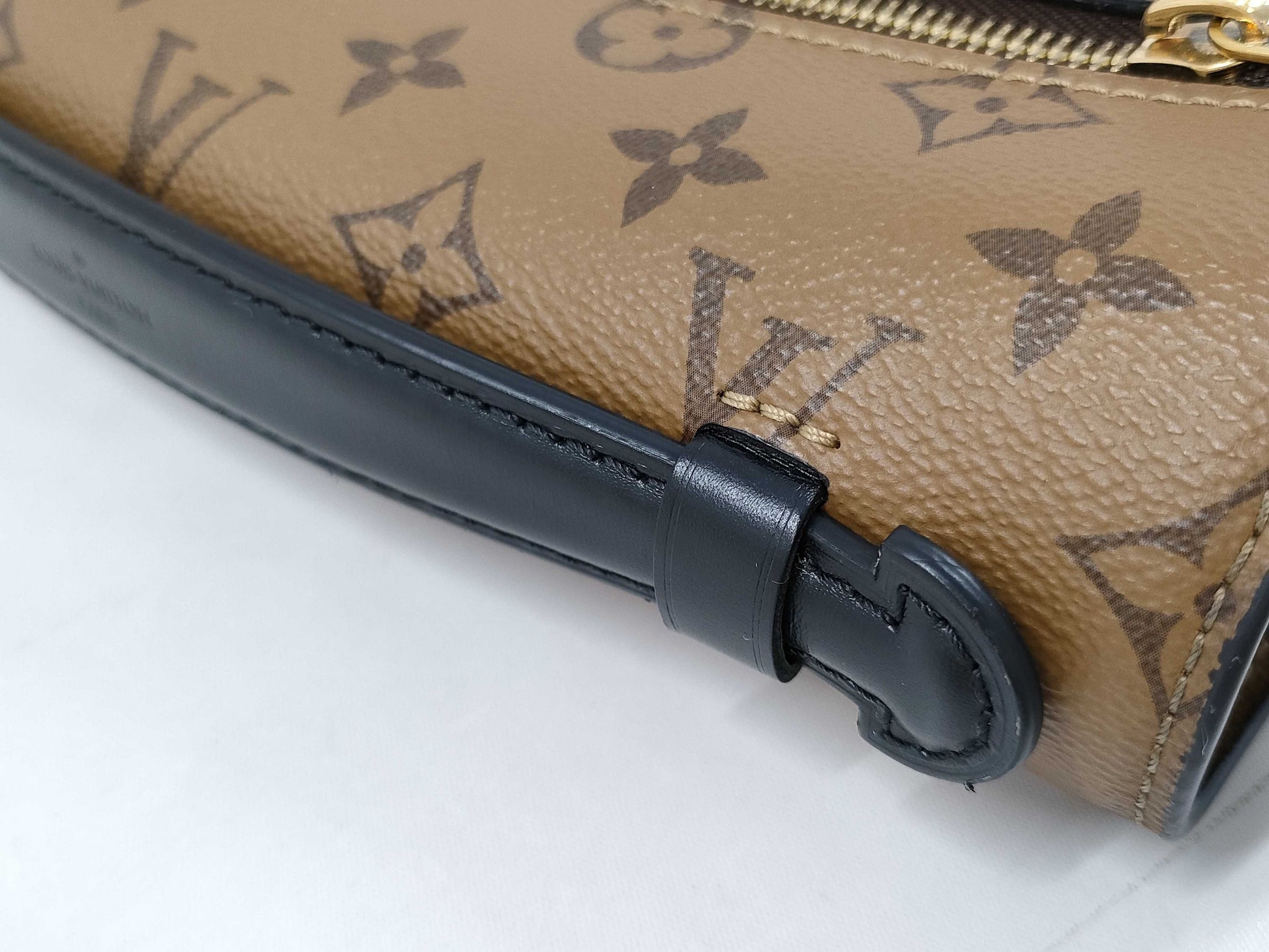 LOUIS VUITTON Metis MM Pochette Handbag, Brown PVC Coated Canvas with Gold Hardware, M44876 FO0169, Shoulder Strap, Dust Bag