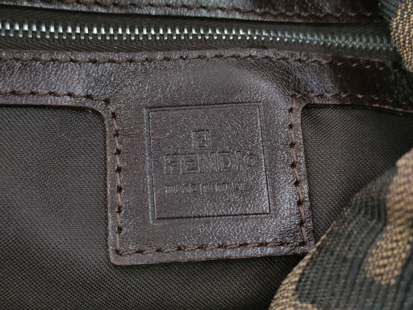 FENDI Zucca Mamma Bucket Handbag