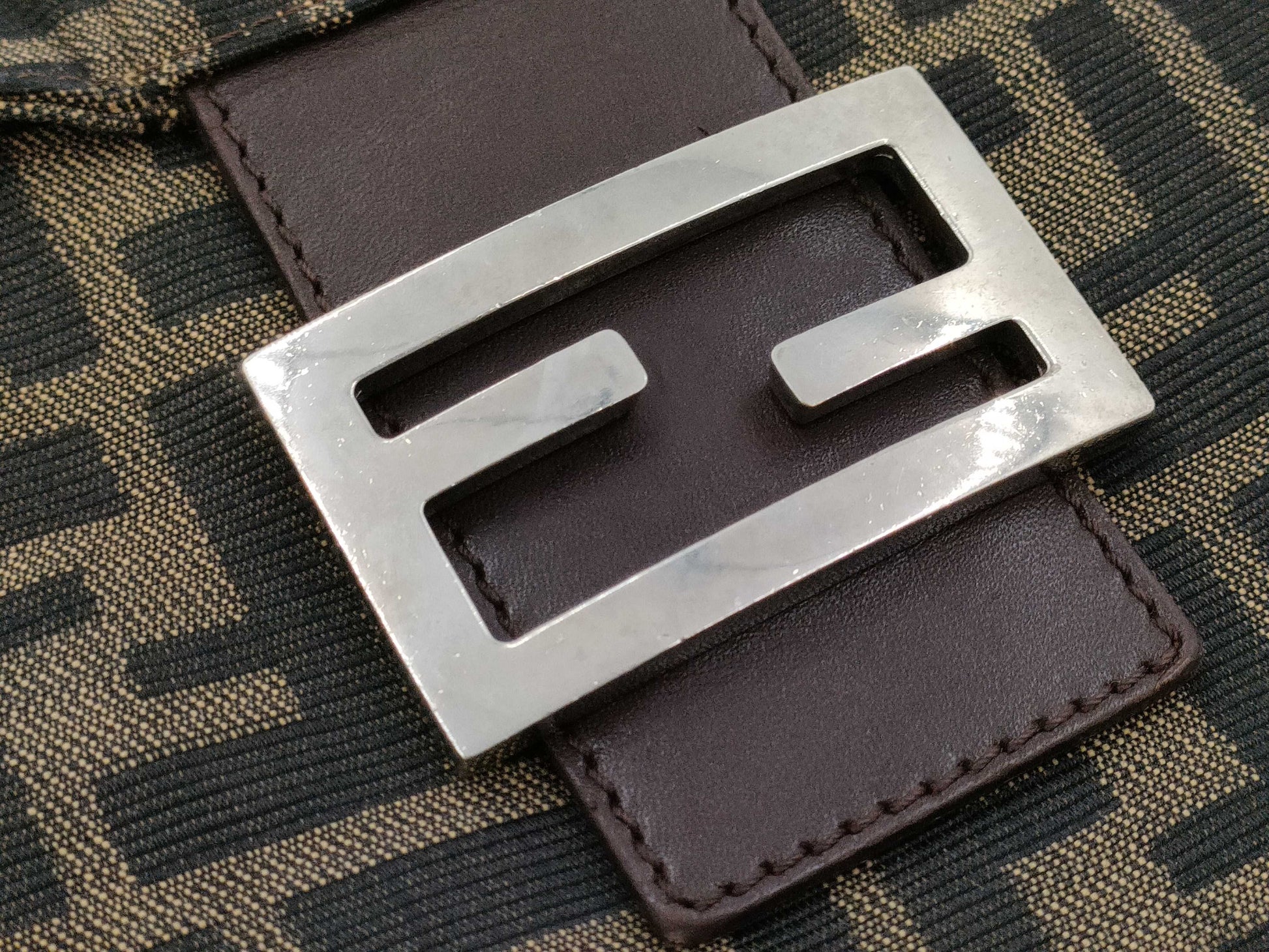 FENDI Zucca Mamma Bucket Handbag