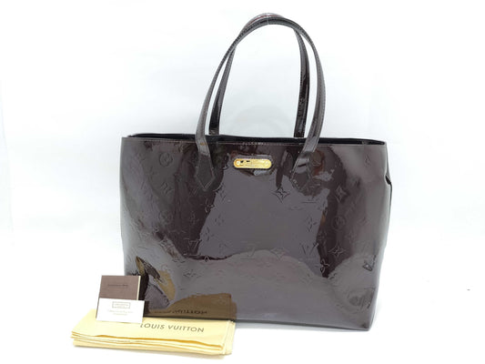 LOUIS VUITTON Vernis Wilshire MM M91645 SN2180 Handbag