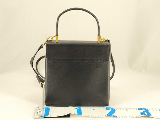 Salvatore Ferragamo 2-Way Gancini Saffiano Leather Handbag