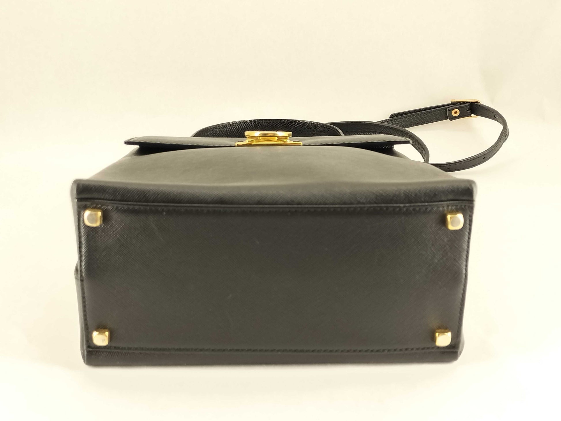 Salvatore Ferragamo 2-Way Gancini Saffiano Leather Handbag