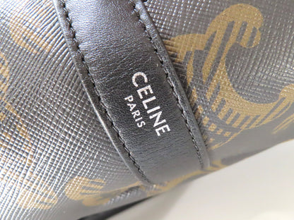 CELINE Medium Backpack / Triomphe Canvas XL Black Rucksack 188382EOI.38SI