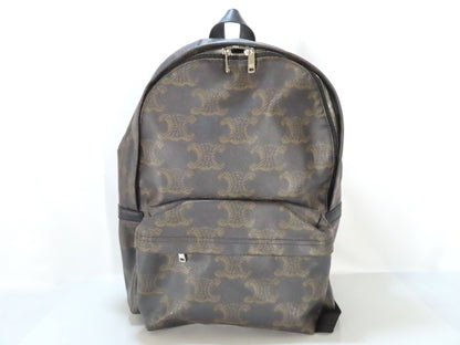 CELINE Medium Backpack / Triomphe Canvas XL Black Rucksack 188382EOI.38SI