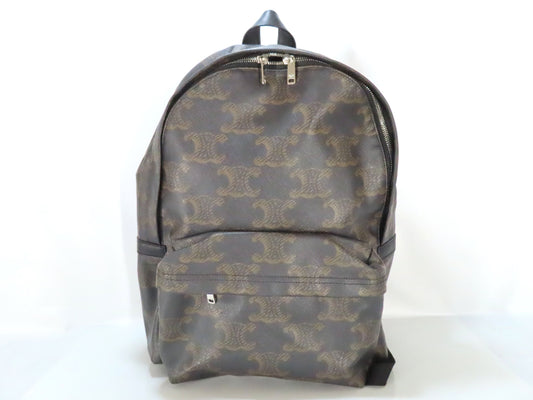 CELINE Medium Backpack / Triomphe Canvas XL Black Rucksack 188382EOI.38SI