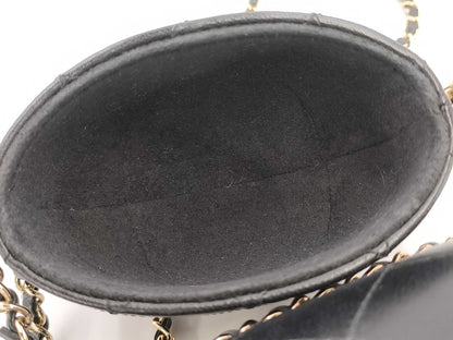 CHANEL Black Calfskin Matelasse Phone Case with Gold Hardware, No. 26 Shoulder Bag
