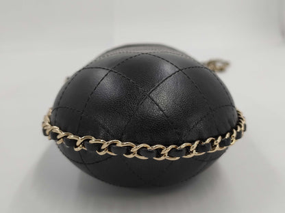 CHANEL Black Calfskin Matelasse Phone Case with Gold Hardware, No. 26 Shoulder Bag