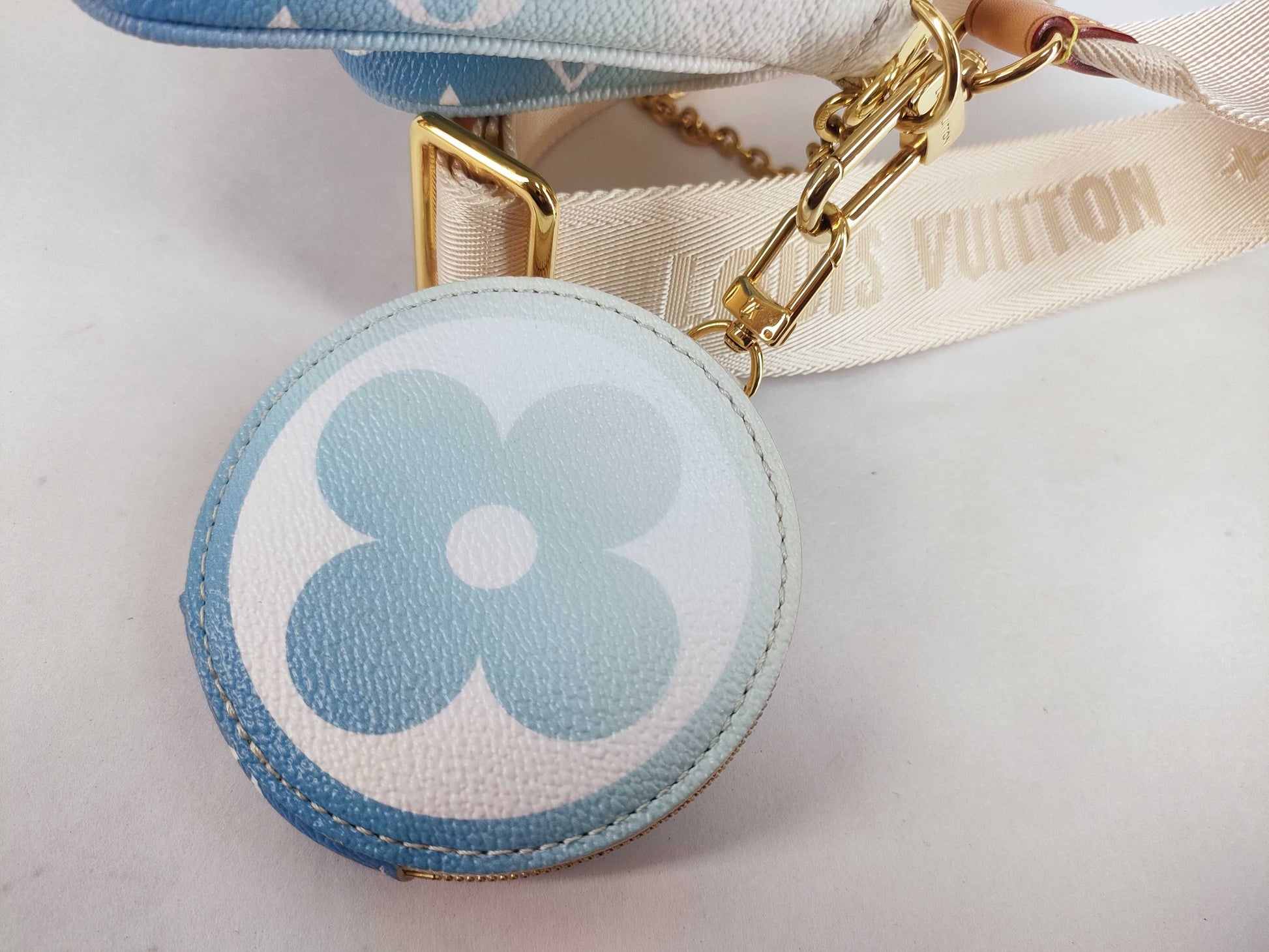 LOUIS VUITTON M57633 Monogram Multi Pochette Accessoires Blue/White M57633 RFID Verified Shoulder Bag