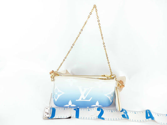 LOUIS VUITTON M57633 Monogram Multi Pochette Accessoires Blue/White M57633 RFID Verified Shoulder Bag