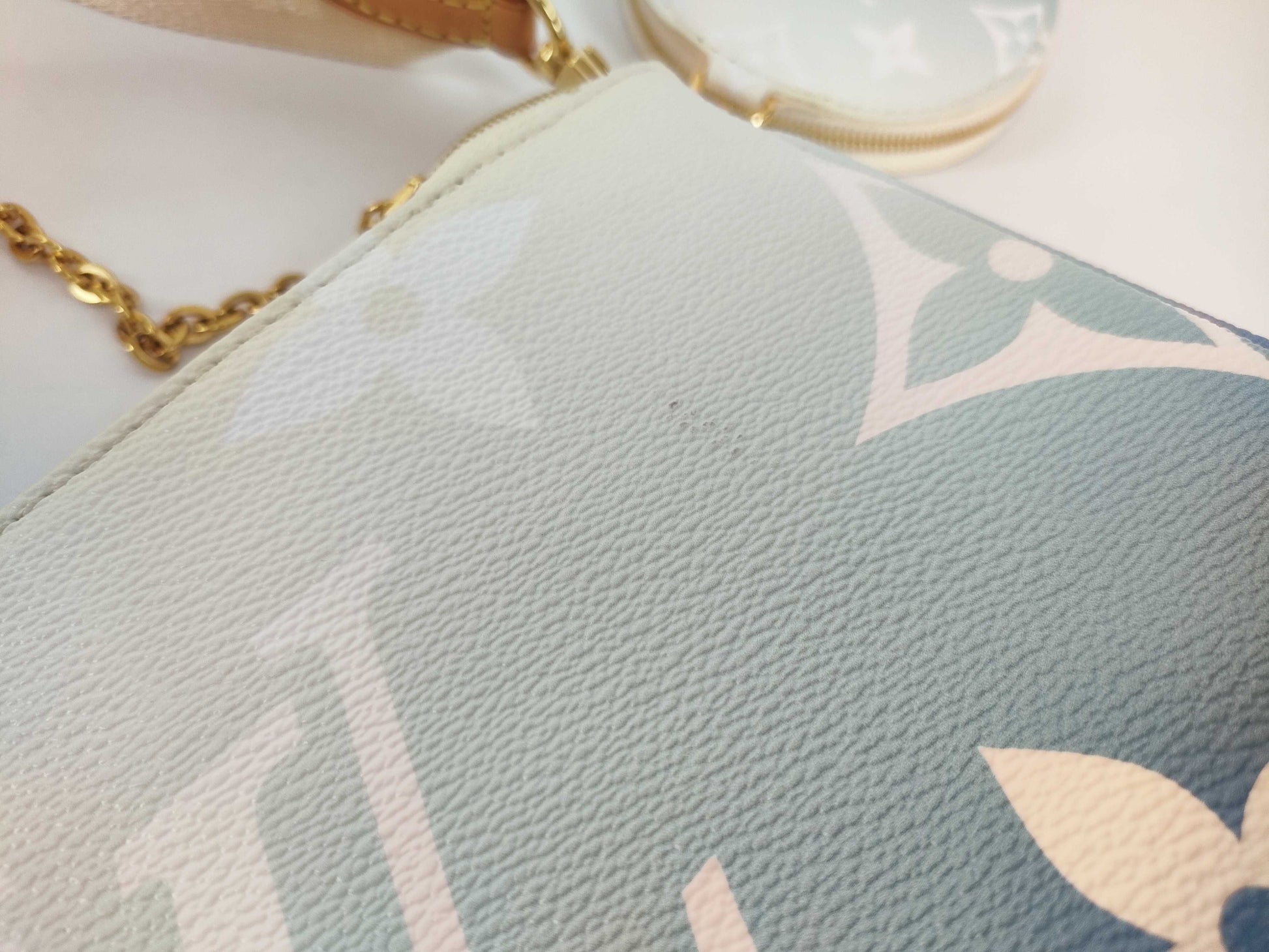 LOUIS VUITTON M57633 Monogram Multi Pochette Accessoires Blue/White M57633 RFID Verified Shoulder Bag