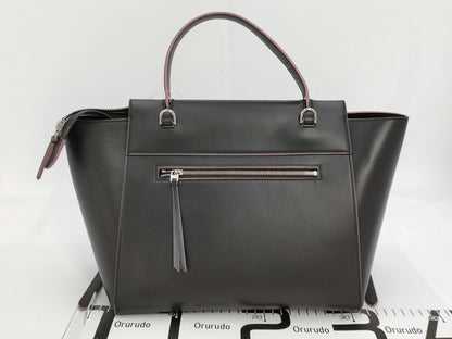 CELINE Mini Belt Bag Leather Brown x Pink Handbag