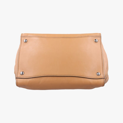 PRADA Twin Pocket Double Zip Tote Camel Leather Shoulder Bag BN2619239 G