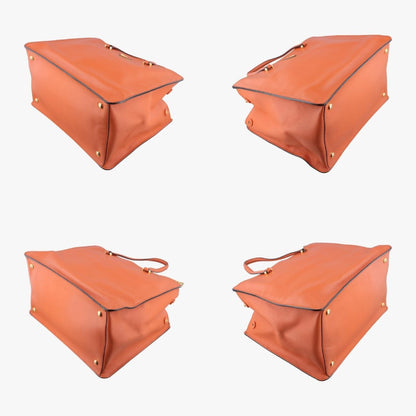 PRADA Parabola Tote Orange Saffiano Leather Shoulder Bag BN2411242