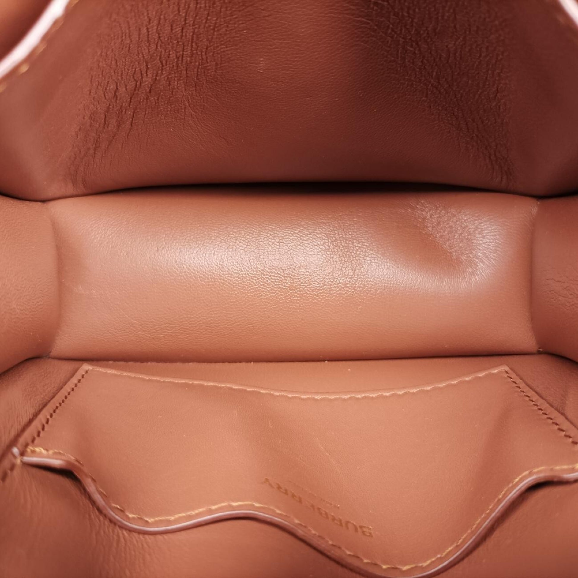 BURBERRY TB Logo Brown Leather ITALBSR239CAL Shoulder Bag
