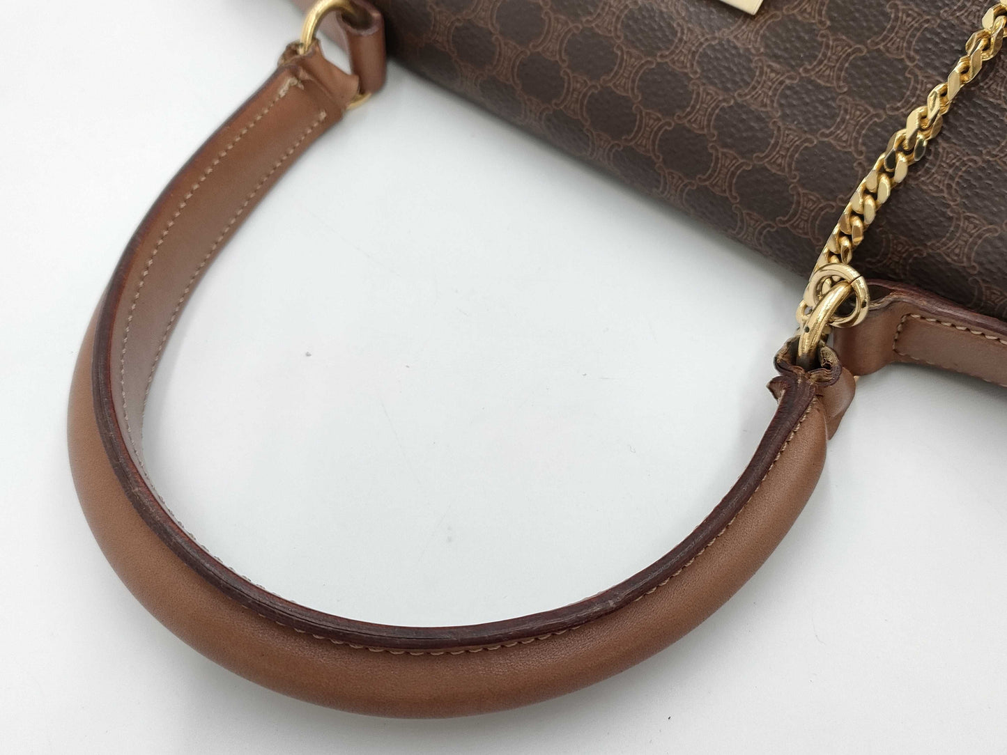 CELINE Gancini Chain Macadam PVC Handbag