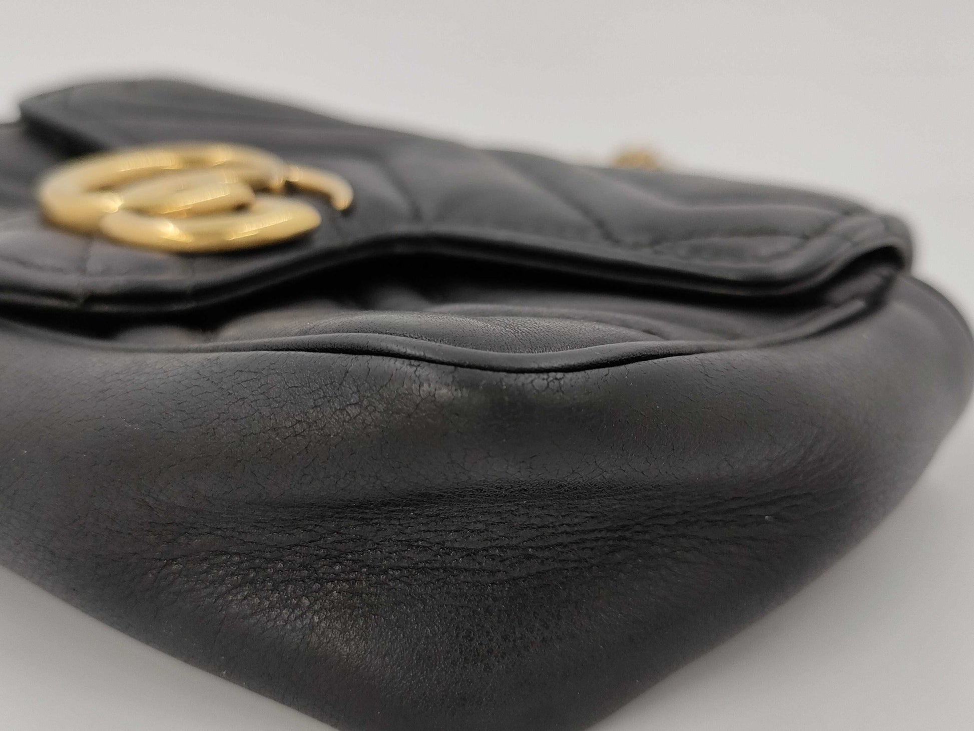 GUCCI 476433 GG Marmont Leather Shoulder Bag