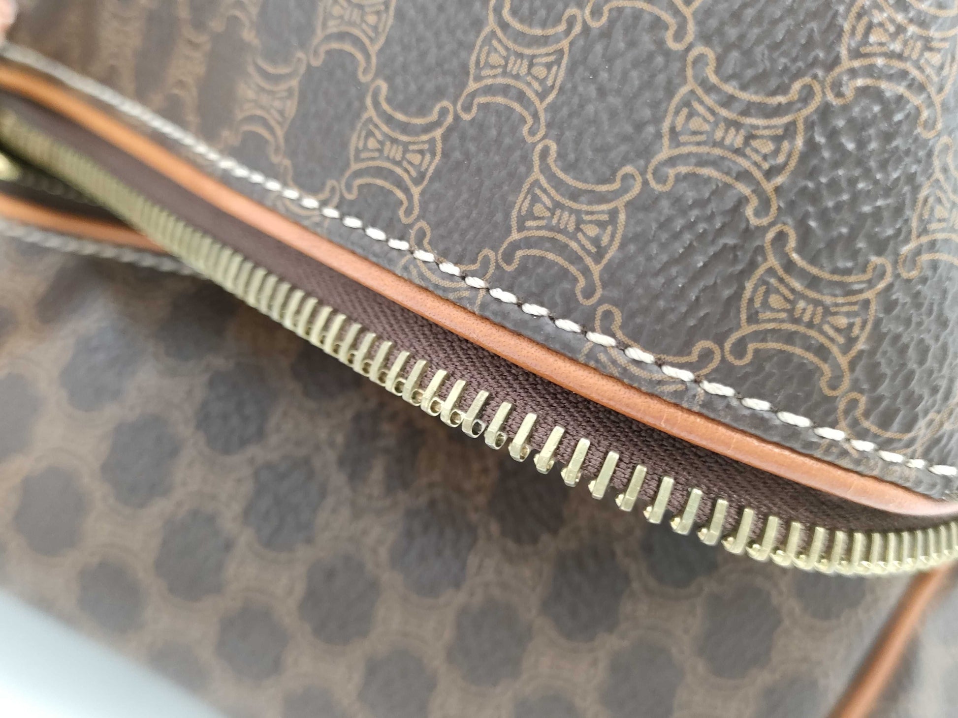 CELINE Macadam PVC Triomphe Boston Bag