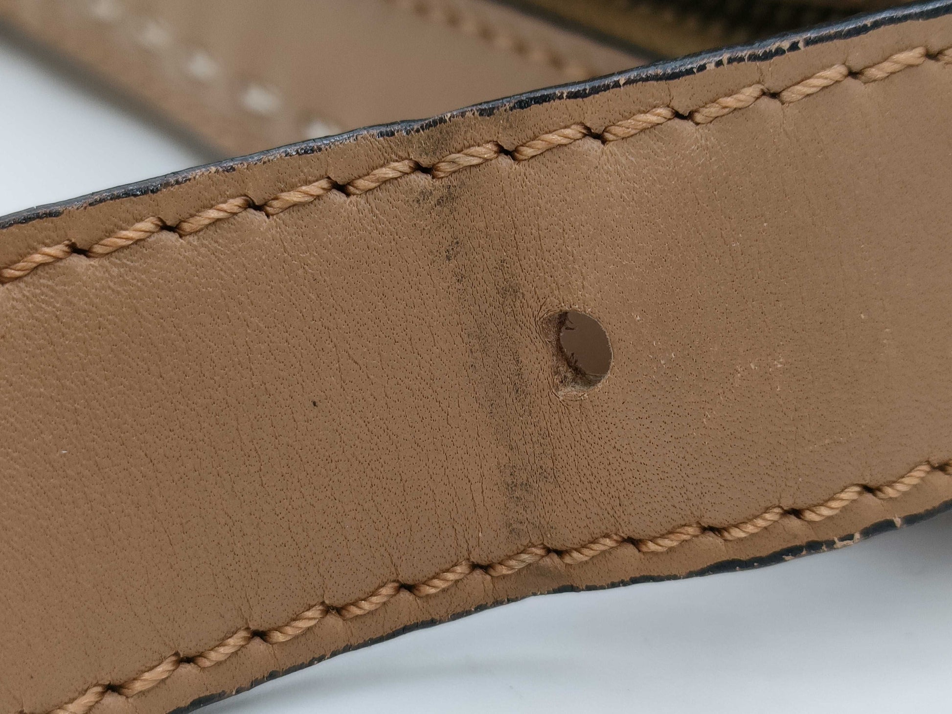 CELINE Stitched Leather Camera Shoulder Bag