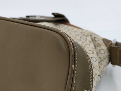 CELINE C Macadam Canvas Leather Tote Bag Sulky C Handbag