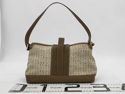 CELINE C Macadam Canvas Leather Tote Bag Sulky C Handbag