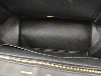 CELINE Trapeze Crocodile Embossed Leather 2-Way Shoulder Bag/Handbag