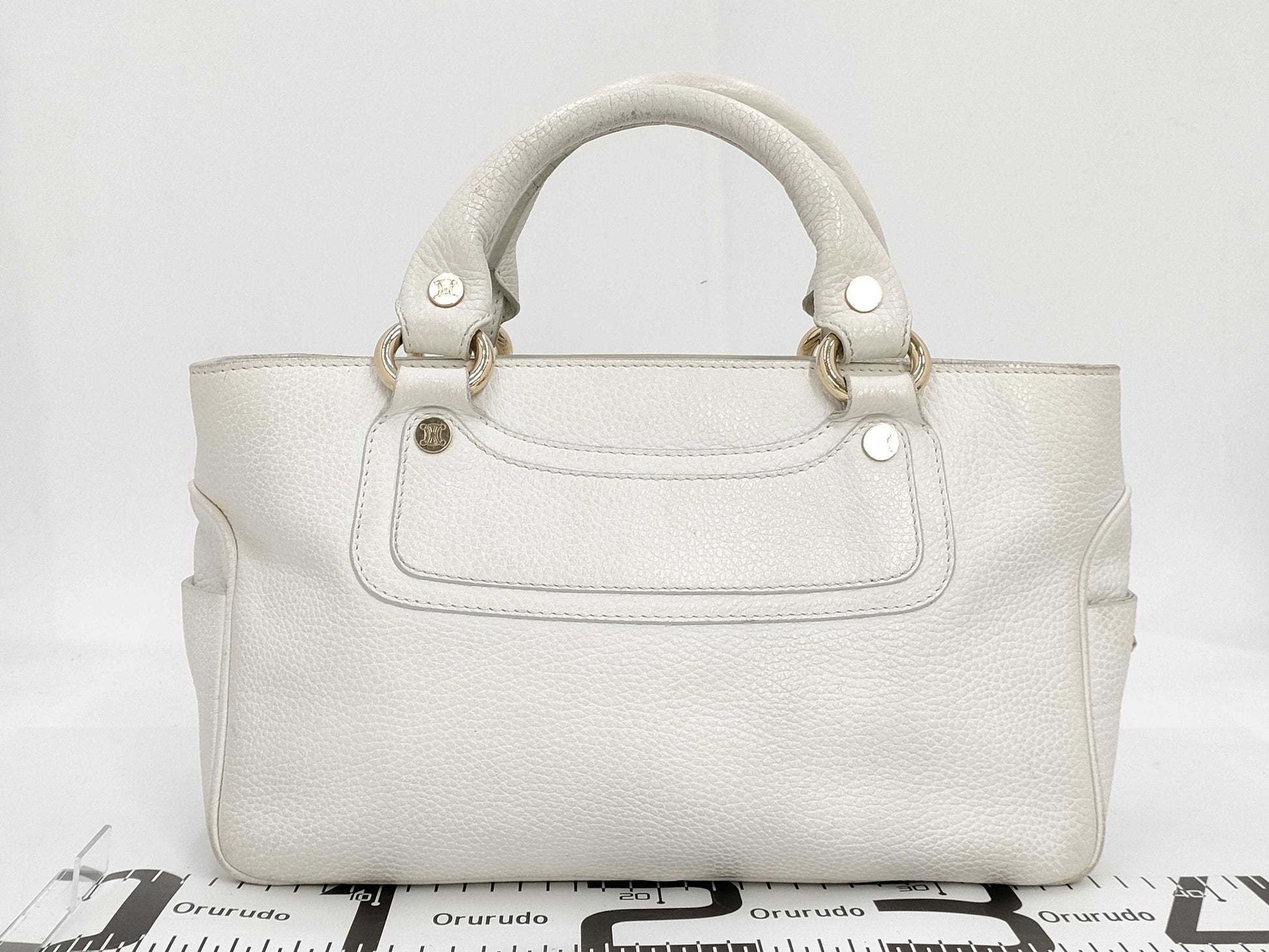 CELINE Boogie Bag Triomphe Leather Handbag